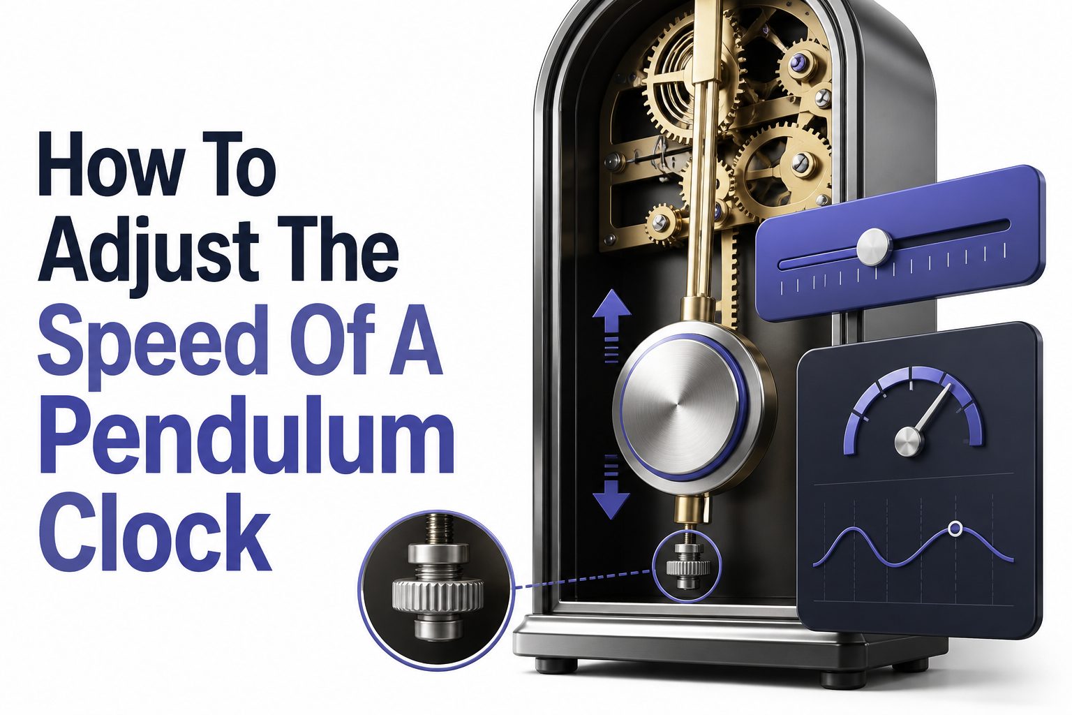 Adjusting the pendulum bob on a mechanical clock