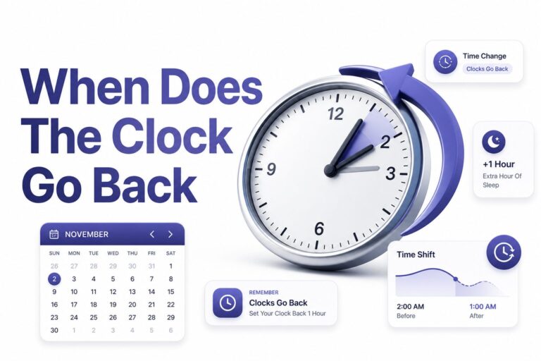 When Does the Clock Go Back? Dates and Time Change Guide